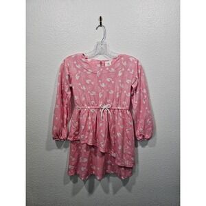 Disney Parks Pink Tiered Princess‎ Ariel Dress Girls Size 7/8